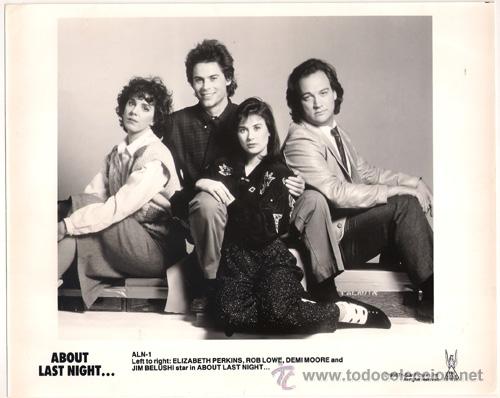 Cinema: FCJ 8746 ROB LOWE DEMI MOORE JIM BELUSHI QUE PASO ANOCHE FOTO B/N ORIGINAL AMERICANA