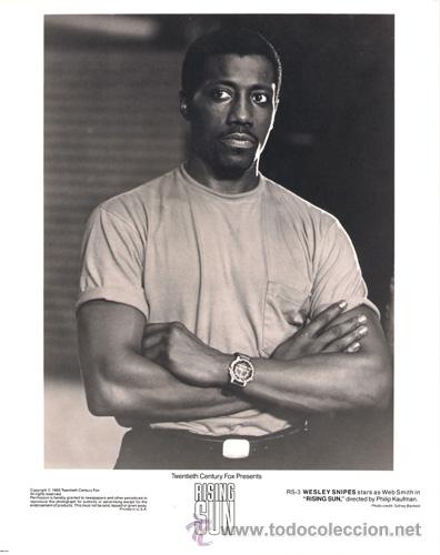 Cinema: FCJ 8793 WESLEY SNIPES SOL NACIENTE FOTO B/N ORIGINAL AMERICANA