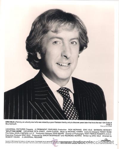 Cinema: FCJ 8851 ERIC IDLE RECIEN NACIDO Y YA CORONADO FOTO B/N ORIGINAL AMERICANA