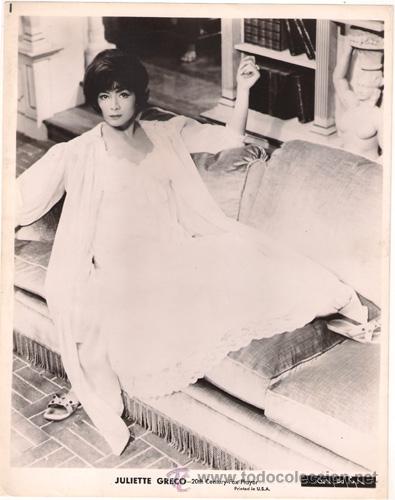 Kino: FCJ 12675D JULIETTE GRECO FOTO B/N ORIGINAL AMERICANA