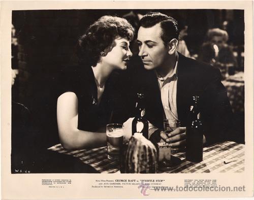 Cine: F23566D GEORGE RAFT AVA GARDNER WHISTLE STOP FOTO B/N ORIGINAL AMERICANA