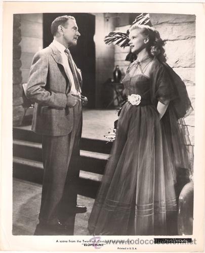 Kino: FCJ 9004 CLIFTON WEBB ANNE FRANCIS ELOPEMENT FOTO B/N ORIGINAL AMERICANA