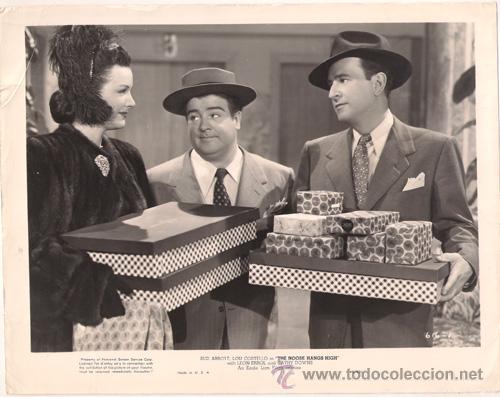 Kino: FCJ 9138 BUD ABBOTT LOU COSTELLO THE NOOSE HANGS HIGH FOTO B/N ORIGINAL AMERICANA