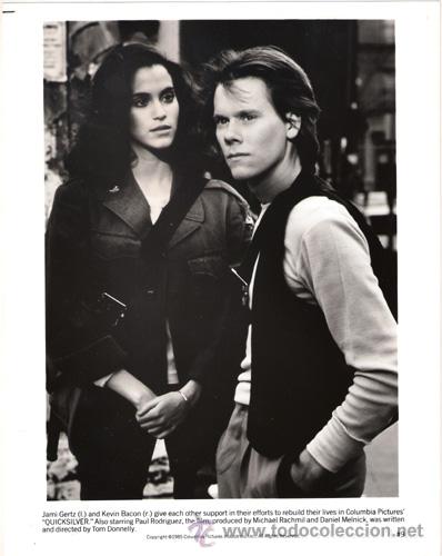 Kino: FCJ 9386 KEVIN BACON JAMI GERTZ QUICKSILVER FOTO B/N ORIGINAL AMERICANA
