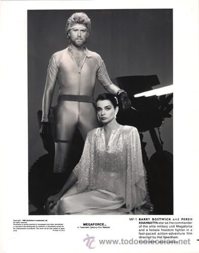 Cine: FCJ 9397 BARRY BOSTWICK PERSIS KHAMBATTA MEGAFORCE FOTO B/N ORIGINAL AMERICANA