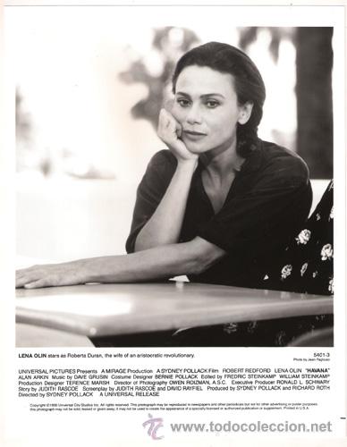 Kino: FCJ 9506 LENA OLIN HABANA FOTO B/N ORIGINAL AMERICANA