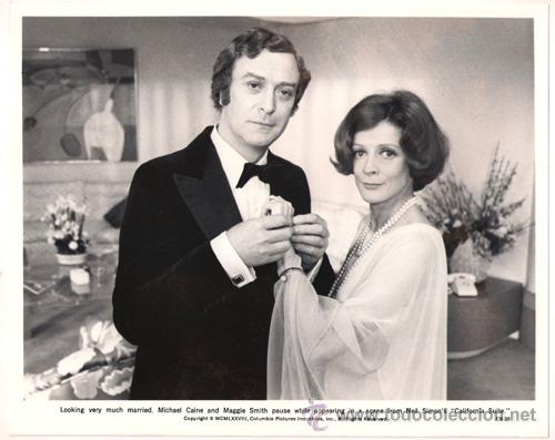 Kino: FCJ 9552 MICHAEL CAINE MAGGIE SMITH CALIFORNIA SUITE FOTO B/N ORIGINAL AMERICANA