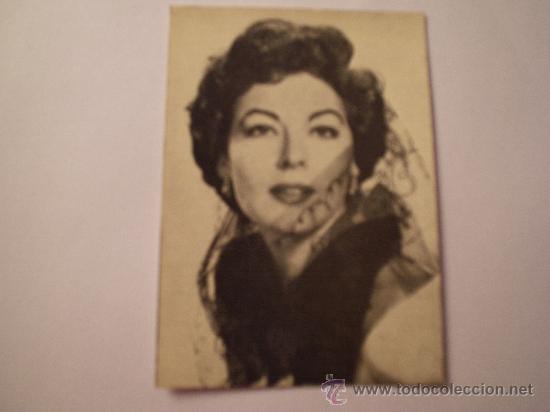 Cine: POSTAL AVA GARDNER OBSEQUIO REVISTA FLORITA N&ordm;6