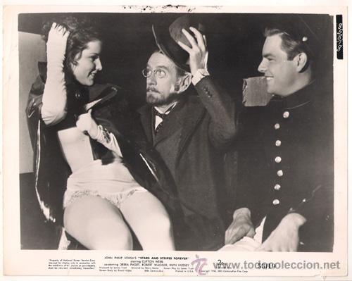 Kino: F16078D DEBRA PAGET ROBERT WAGNER STARS AND STRIPES FOREVER FOTO B/N ORIGINAL AMERICANA