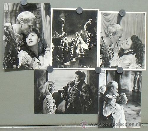 Cine: F28426D HAMLET LAURENCE OLIVIER EILEEN HERLIE SHAKESPEARE 5 FOTOS ORIGINALES B/N ESPA&Ntilde;OLAS
