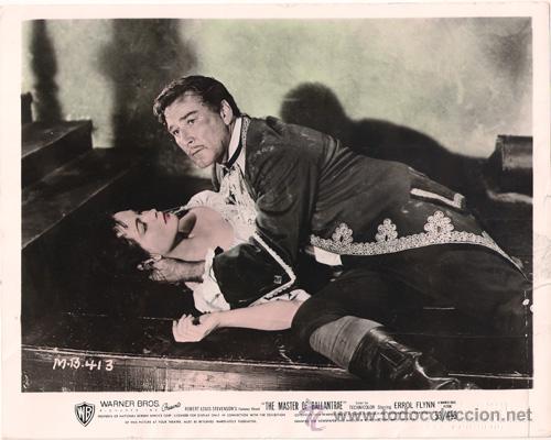 Cine: F28196D ERROL FLYNN EL SE&Ntilde;OR DE BALLANTREE FOTO ORIGINAL COLOREADA AMERICANA