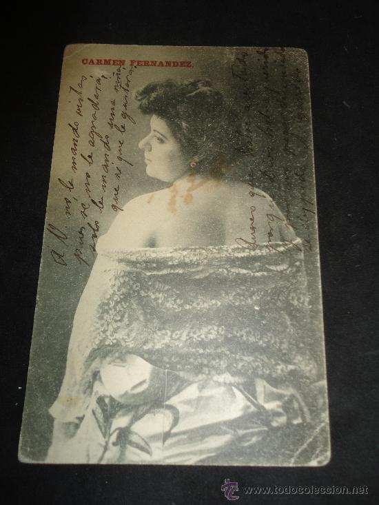 Cine: POSTAL DE CARMEN FERNANDEZ, ESCRITA Y CIRCULADA EN 1904, THOMAS-SEVILLA, DORSO SIN DIVIDIR