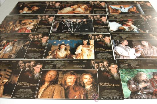 Cine: el hombre de la mascara de hiero - alejandro dumas - di caprio - coleccion 12 fotocromos originales