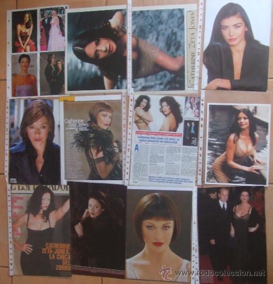 Cine: CATHERINE ZETA-JONES, 35 PAGINAS DE RECORTES DE PRENSA EN FUNDAS DE PLASTICO