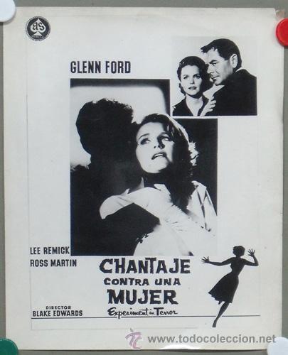 Cinema: F6480 LEE REMICK GLENN FORD CHANTAJE CONTRA UNA MUJER FOTO ORIGINAL B/N ESPA&Ntilde;OLA