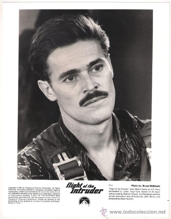 Kino: FCJ 9813 WILLEM DAFOE THE FLIGHT OF THE INTRUDER FOTO B/N ORIGINAL AMERICANA