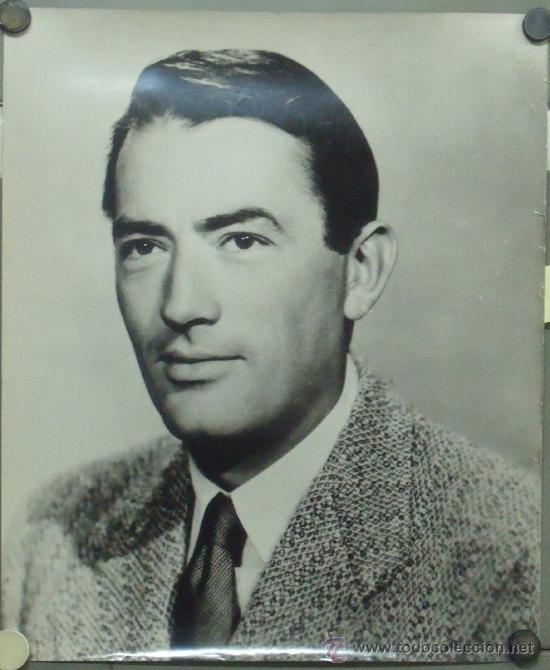 Cine: F6619 GREGORY PECK FOTO GIGANTE B/N ORIGINAL AMERICANA 50X60
