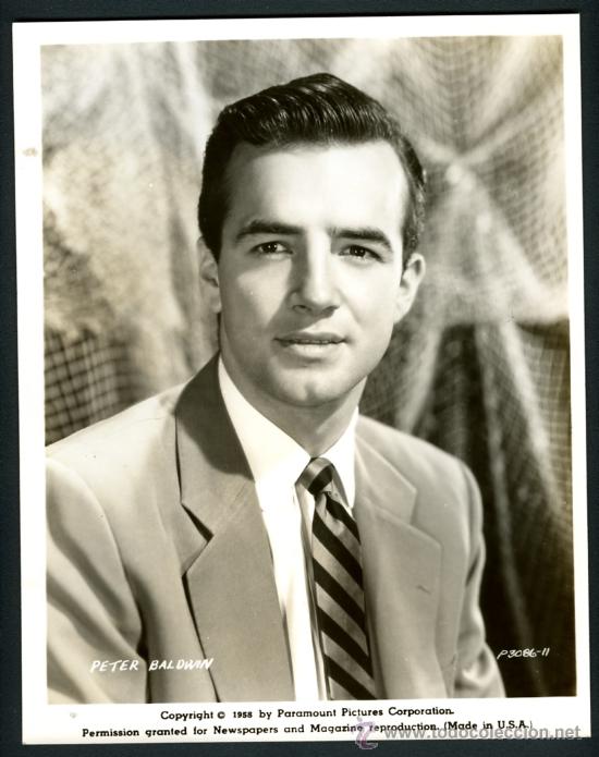Cinema: PETER BALDWIN - 1958 - FOTO ORIGINAL AMERICANA - 20 x 25