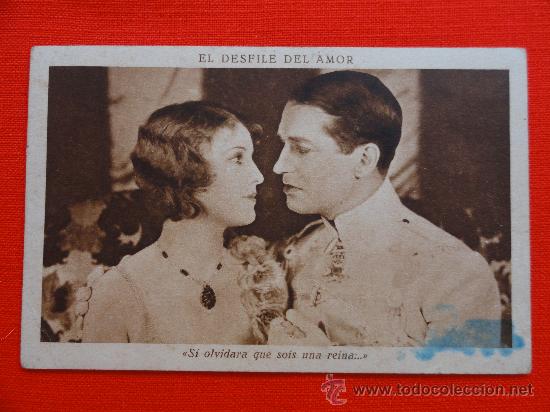 Cine: EL DESFILE DEL AMOR, MAURICE CHEVALIER, TARJETA POSTAL CHOCOLATES JUNCOSA A&Ntilde;OS 30