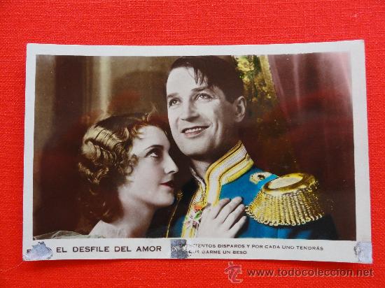 Cine: EL DESFILE DEL AMOR, MAURICE CHEVALIER, TARJETA POSTAL ORIGINAL A&Ntilde;OS 30