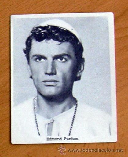 Cinema: Edmund Purdom - Fotocromo tama&ntilde;o 11x8,5 cm. - Detalla al dorso la pelicula. Sinuh&eacute; El Egipcio