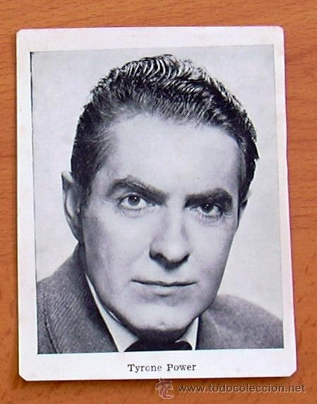 Cinema: Tyrone Power - Fotocromo tama&ntilde;o 11x8,5 cm. - Detalla al dorso la pelicula. Caravana hac&iacute;a el Sur