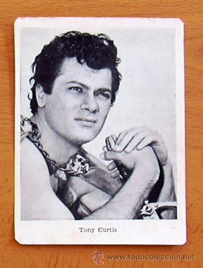 Cinema: Tony Curtis -Fotocromo tama&ntilde;o 11x8,5 cm. -Detalla al dorso la pelicula a que pertenece. Coraza Negra