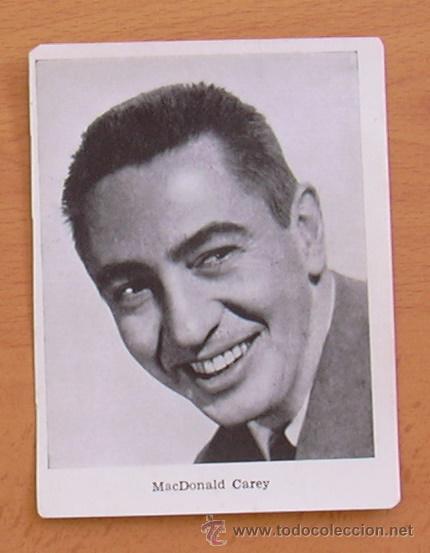 Cinema: MacDonald Carey - Fotocromo tama&ntilde;o 11x8,5 cm.- Detalla al dorso la pelicula. Fuego sobre Africa