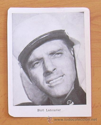 Cinema: Burt Lancaster - Fotocromo tama&ntilde;o 11x8,5 cm. - Detalla al dorso la pelicula. Diez Valientes