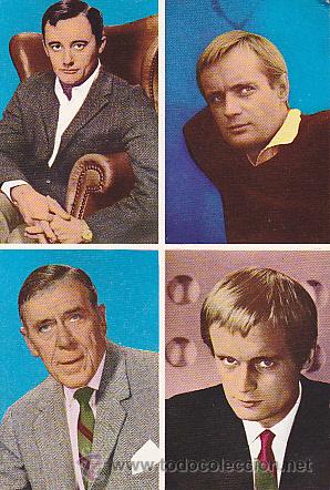 Cin&eacute;ma: POSTAL ROBERT VAUGHN Y DAVID MC CALLUM DE LA SERIE DE T.V. EL AGENTE DE CIPOL