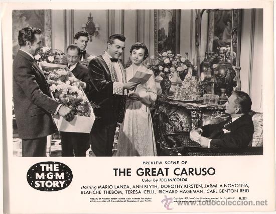 Cinema: F7285 MARIO LANZA ANN BLYTH EL GRAN CARUSO THE MGM STORY FOTO B/N ORIGINAL AMERICANA