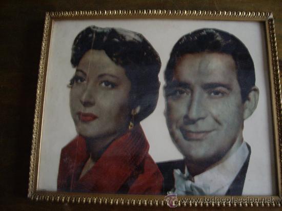 Cine: CUADRO DE UNA FOTO DE GARY COOPER Y BARABARA SLAM   DE LA REVISTA FOTOS DE LOS A&Ntilde;OS 50 ENVIO GRATIS