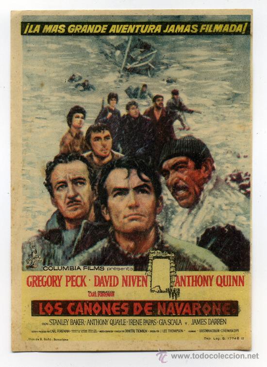 Cine: LOS CA&Ntilde;ONES DE NAVARONE, con Gregory Peck.