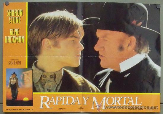 Cinema: OR76 RAPIDA Y MORTAL LEONARDO DICAPRIO GENE HACKMAN SHARON STONE CROWE FOTOCROMO ORIGINAL ESTRENO