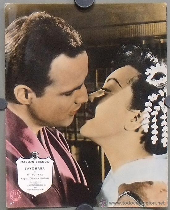 Cinema: OS76 SAYONARA MARLON BRANDO JOSHUA LOGAN FOTOCROMO ORIGINAL ALEMAN