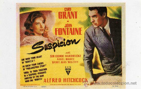 Cine: SUSPICION CON CARY GRANT Y JOAN FONTAINE ALFRED HITCHCOCK SIN CIRCULAR