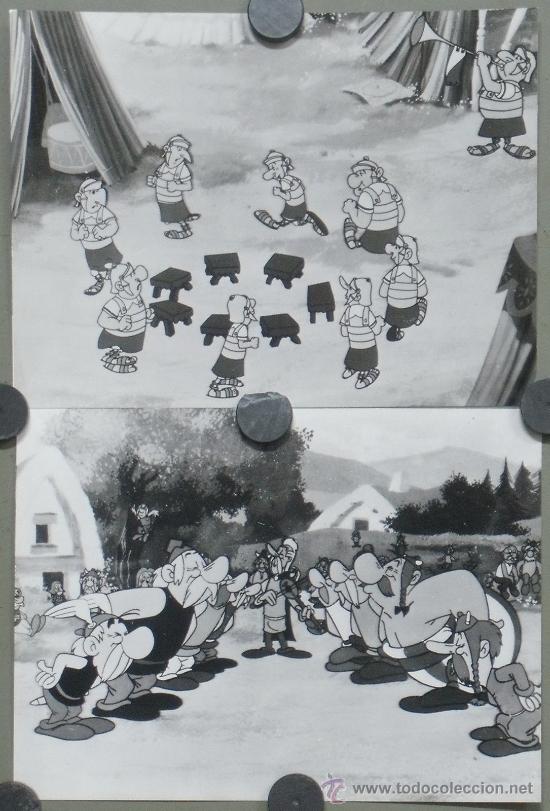 Cinema: F7509 ASTERIX EL GLADIADOR / GALO UDERZO GOSCINNY 2 FOTOS ORIGINALES ESPA&Ntilde;OLAS