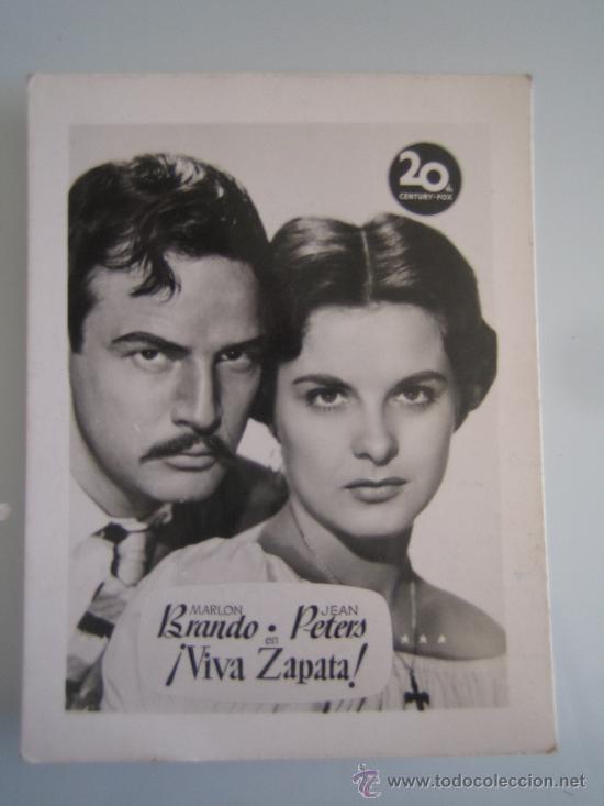 Cine: viva zapata marlon brando - foto tarjeta original estreno
