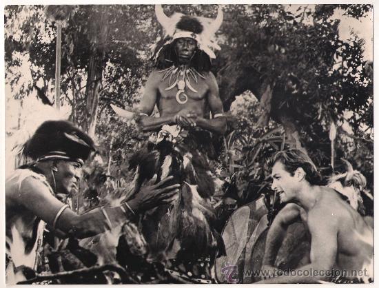 Cine: F7763 LEX BARKER TARZAN FURIA SALVAJE FOTO B/N ORIGINAL ESPA&Ntilde;OLA