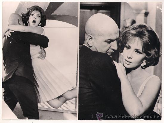 Cine: F7790 GINA LOLLOBRIGIDA TELLY SAVALAS BUONA SERA SE&Ntilde;ORA CAMPBELL FOTO B/N ORIGINAL ESPA&Ntilde;OLA