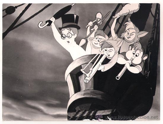 Cine: F7869 PETER PAN WALT DISNEY FOTO B/N ORIGINAL ESPA&Ntilde;OLA