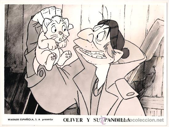 Kino: F7879 OLIVER Y SU PANDILLA WALT DISNEY FOTO B/N ORIGINAL ESPA&Ntilde;OLA
