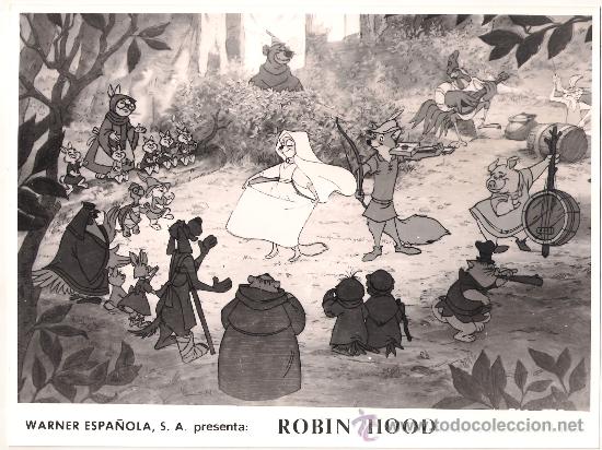 Cine: F7920 ROBIN HOOD WALT DISNEY FOTO B/N ORIGINAL ESPA&Ntilde;OLA