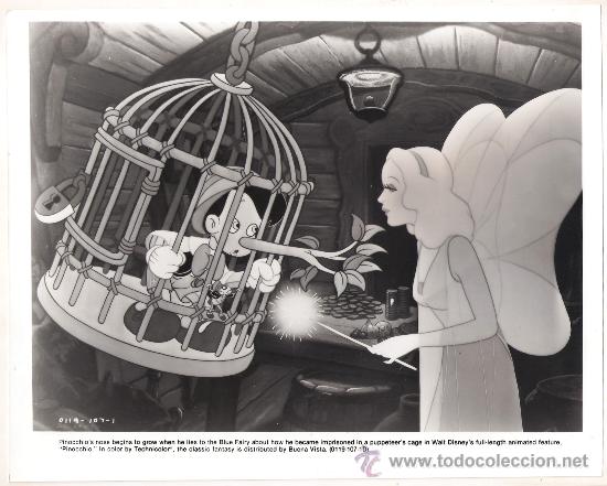 Cine: F8128 PINOCHO WALT DISNEY FOTO B/N ORIGINAL AMERICANA
