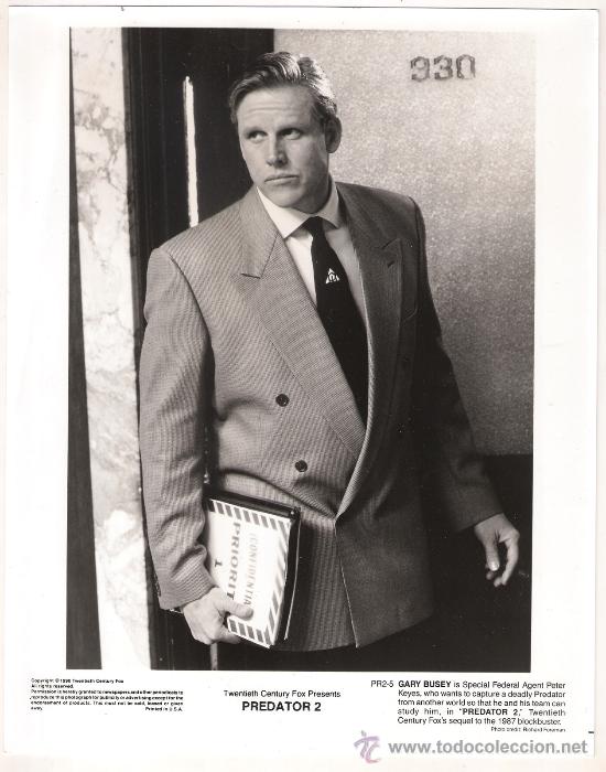 Cine: F8265 GARY BUSEY DEPREDADOR 2 FOTO B/N ORIGINAL AMERICANA