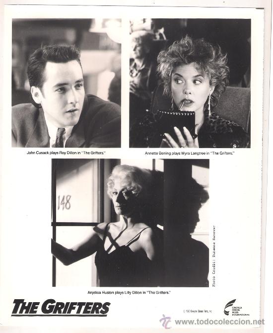 Cine: F8311 ANJELICA HUSTON JOHN CUSACK ANNETTE BENING LOS TIMADORES FOTO B/N ORIGINAL AMERICANA