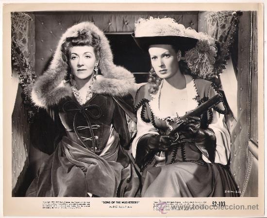 Kino: FCJ 12464D MAUREEN O'HARA LOS HIJOS DE LOS MOSQUETEROS FOTO B/N ORIG AMERICANA
