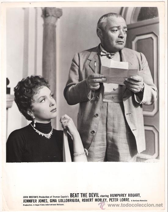 Cin&eacute;ma: F8348 GINA LOLLOBRIGIDA PETER LORRE LA BURLA DEL DIABLO FOTO B/N ORIGINAL AMERICANA