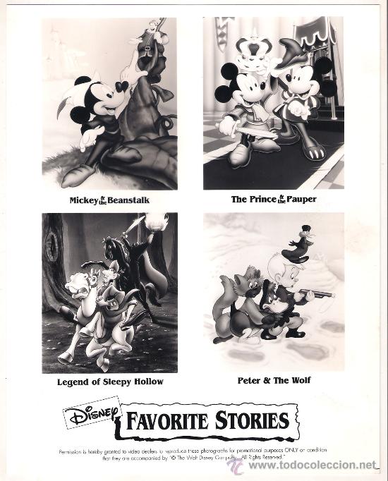 Cine: F8385 WALT DISNEY FAVORITE STORIES MICKEY MOUSE FOTO B/N ORIGINAL AMERICANA
