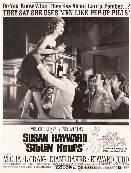 Kino: F8483 HORAS ROBADAS SUSAN HAYWARD FOTO B/N ORIGINAL AMERICANA